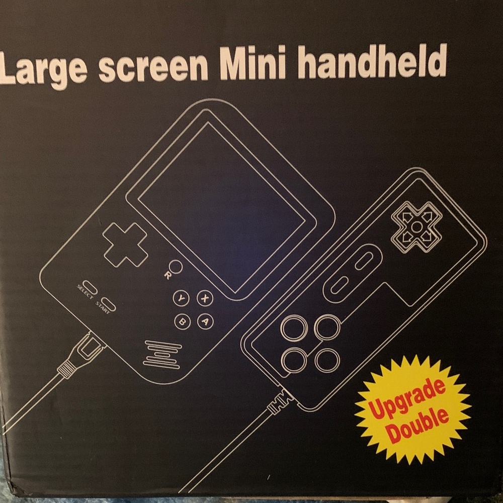 500 -Pre loaded Games Large Screen Mini Handheld Console - Black (New Fast Ship)